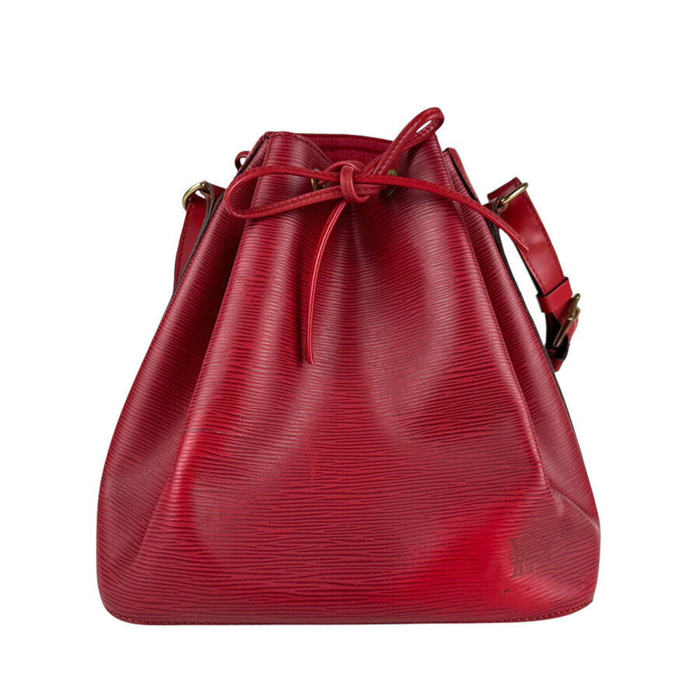 Louis Vuitton Noe Epi Leather Shoulder Bag Red Gold